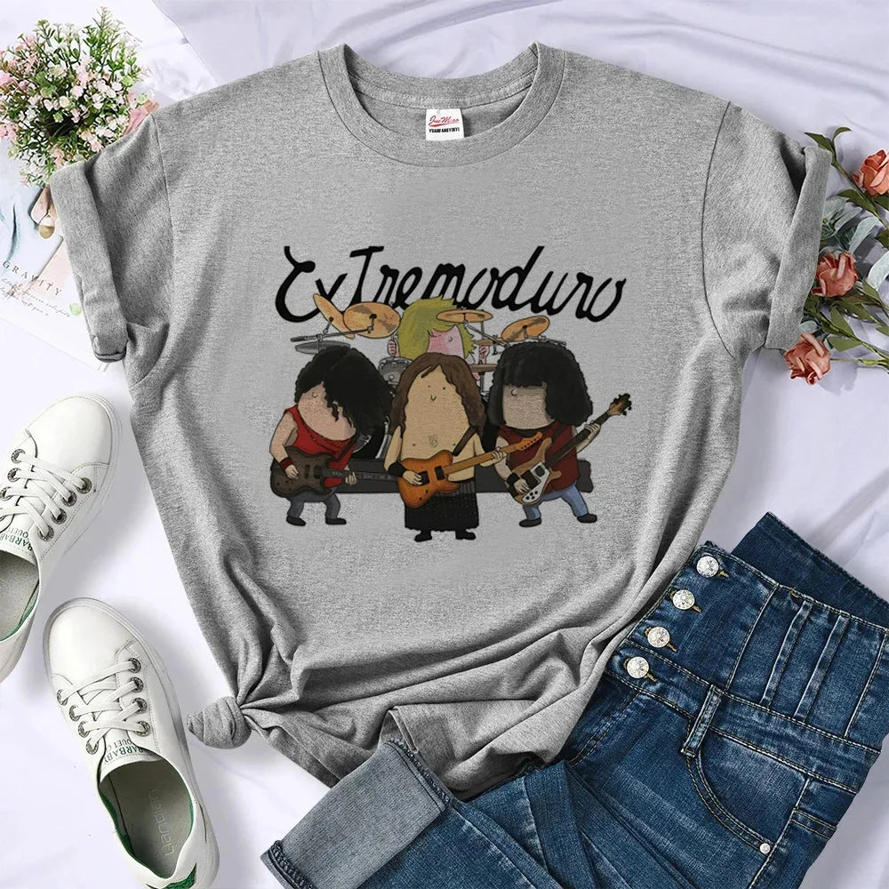 Extremoduro Tee women streetwear top girl manga Japanese designer clothes