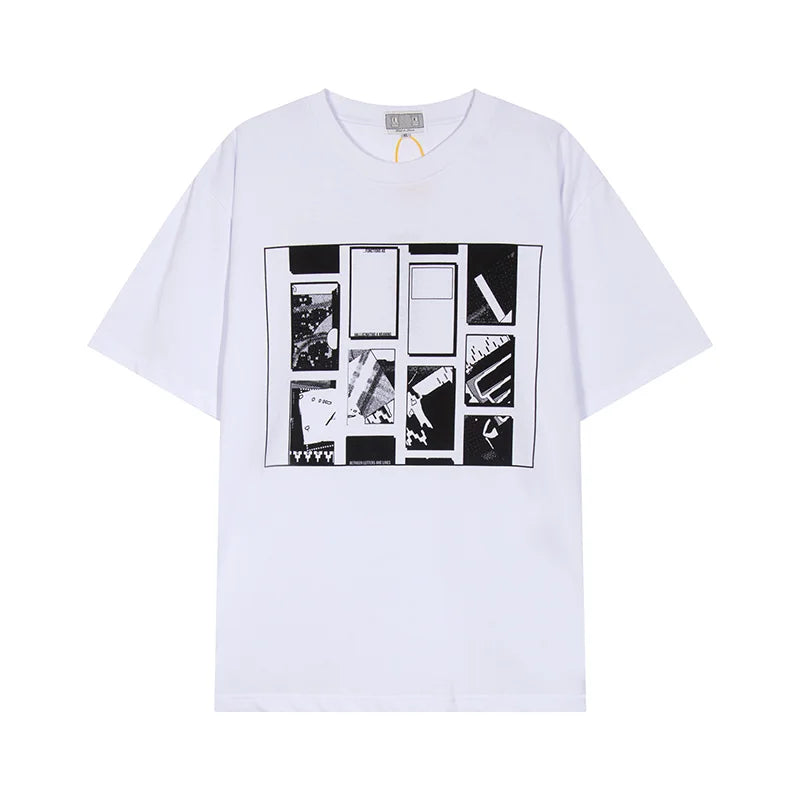 Vintage Batik Trapezoidal Logo Embroidery CAVEMPT T Shirt Men Women Oversized Short Sleeves Tee 100% Cotton CAV EMPT C.E T-Shirt