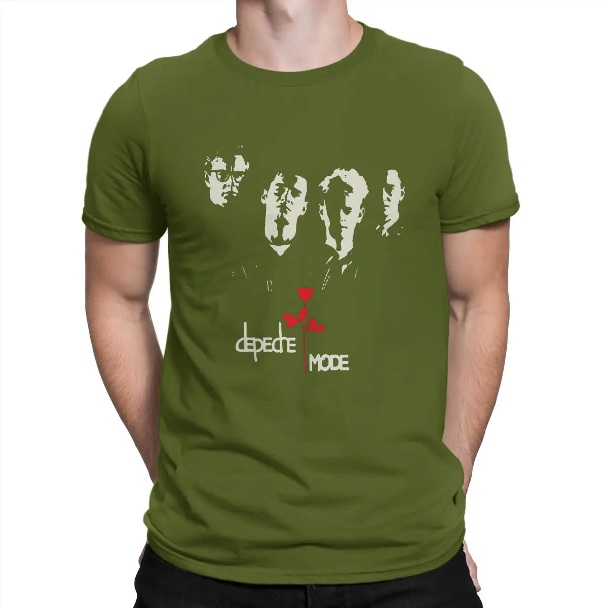 Men's T-Shirt Dmode Novelty Cotton Tee Shirt Short Sleeve Depeche Cool Mode T Shirt O Neck Tops 6XL