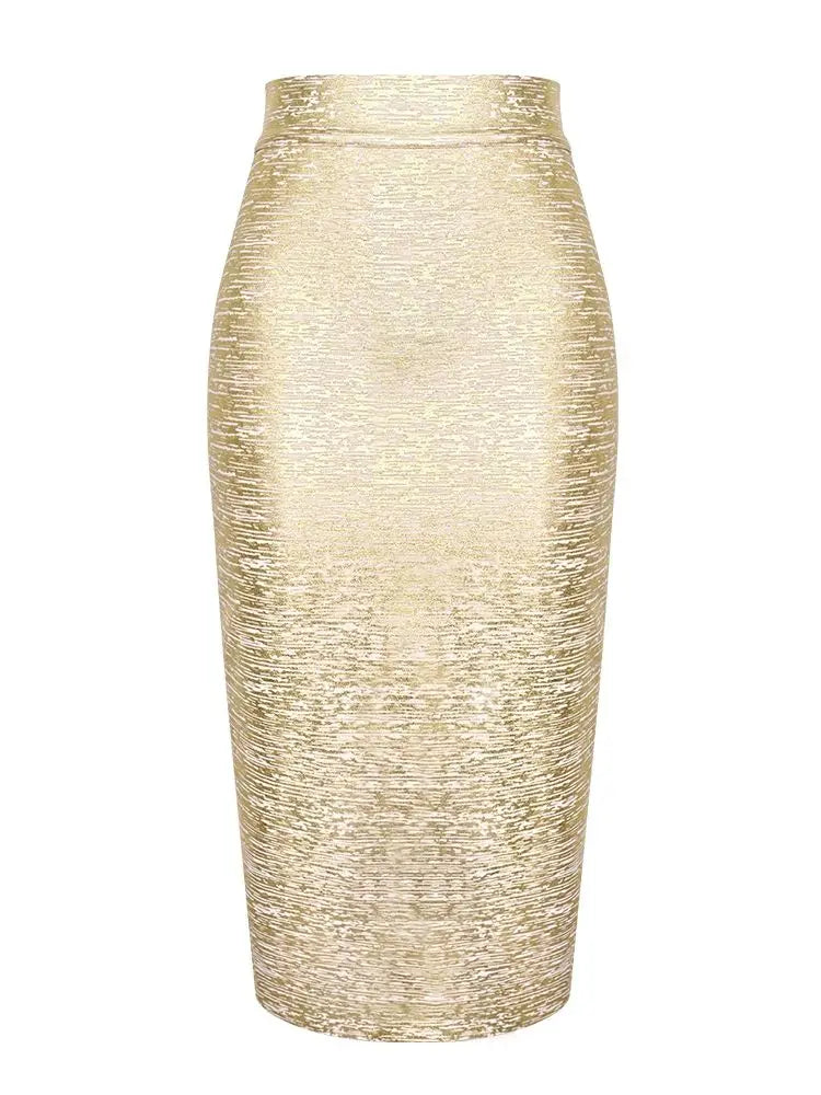 BEAUKEY Sexy Blue Mid Calf HL Bandage Pencil Skirt Long Bodycon Women Stretchable Split Skirt Wholesale XL Red Lady Skirts