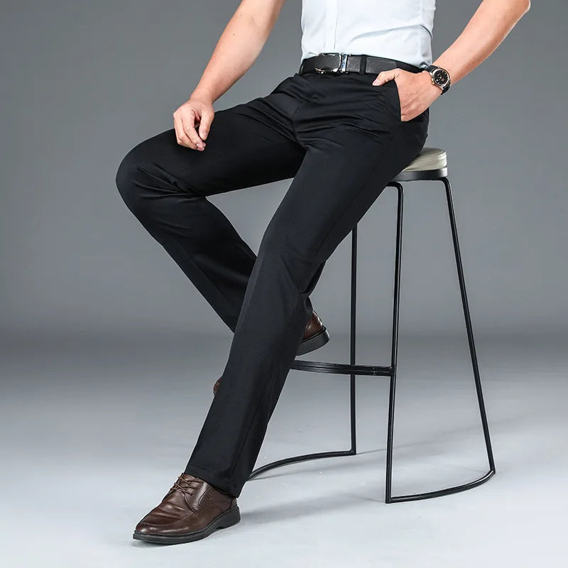 10XL Oversize Men's Business Pants Men Fit Stretch Formal Trousers Husband Elegant Suits Pants Mens Dress Social Casual Pants
