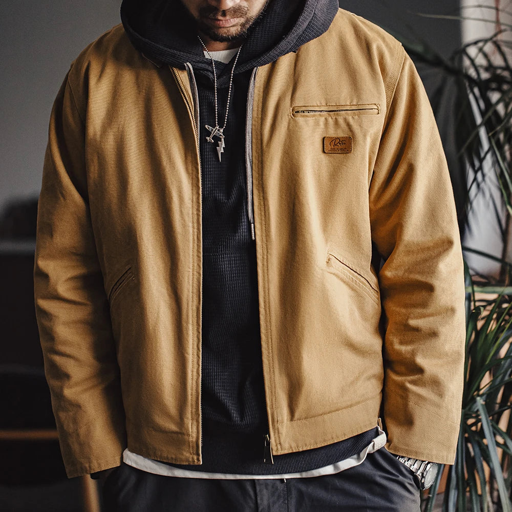 Maden 2024 New Interstellar Same Style Tops Detroit Hunting Jacket J001 American Retro Lapel Street Jacket for Men's Spring