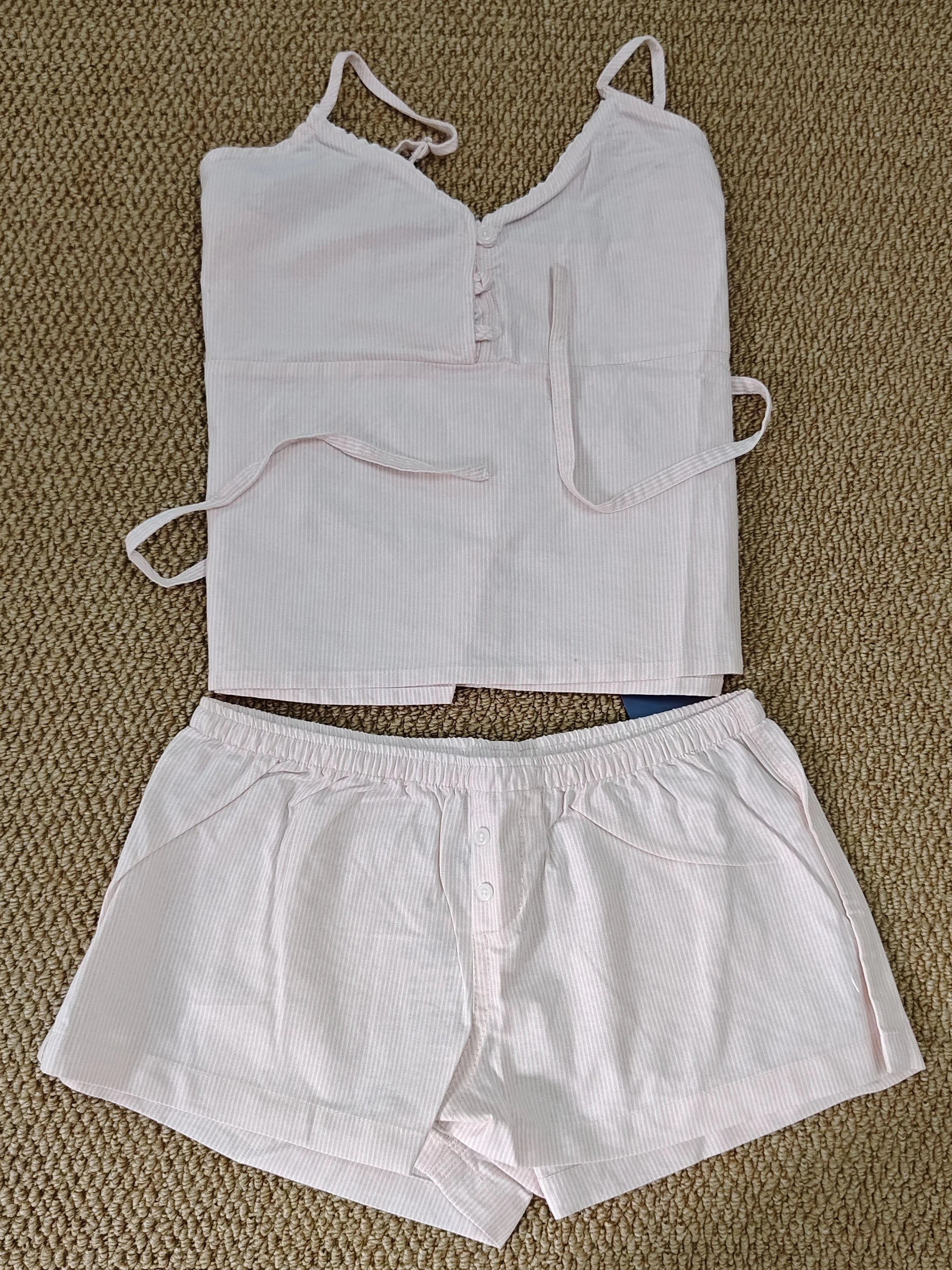 Navy Plaid Tank Shorts 2 Piece Sets Woman Lace Trim Buttons Lace-up Camis+Drawstring Sweatshorts Vintage Sweet Home Cotton Set