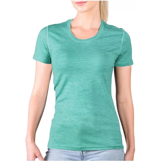 100% Merino Wool T Shirt Women Merino Wool 160G Lightweight Tech Tee Crew Neck Base Layer Women Undershirt Wicking Breathable