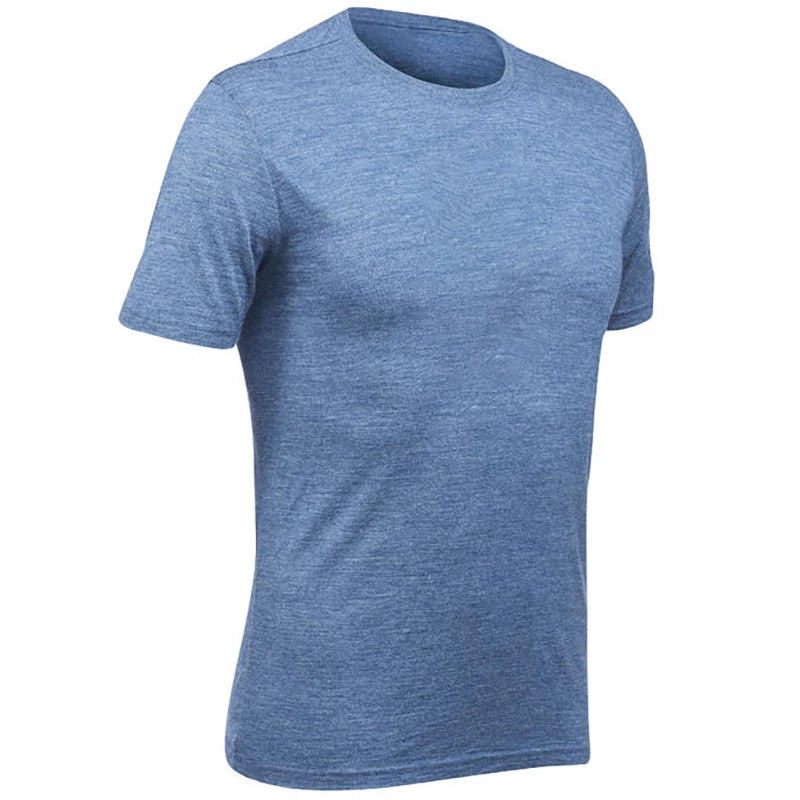 Men's Merino Wool Base Layer Tee T-Shirt 180GSM Wicking Breathable Quick Dry Anti-Odor ASIA Size