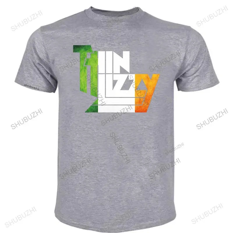 new vintage tshirts black t-sihrt 3d Heavy Metal Rock Band Thin Lizzy T Shirt Men Tops Music Pop Cotton unisex summer tee-shirt