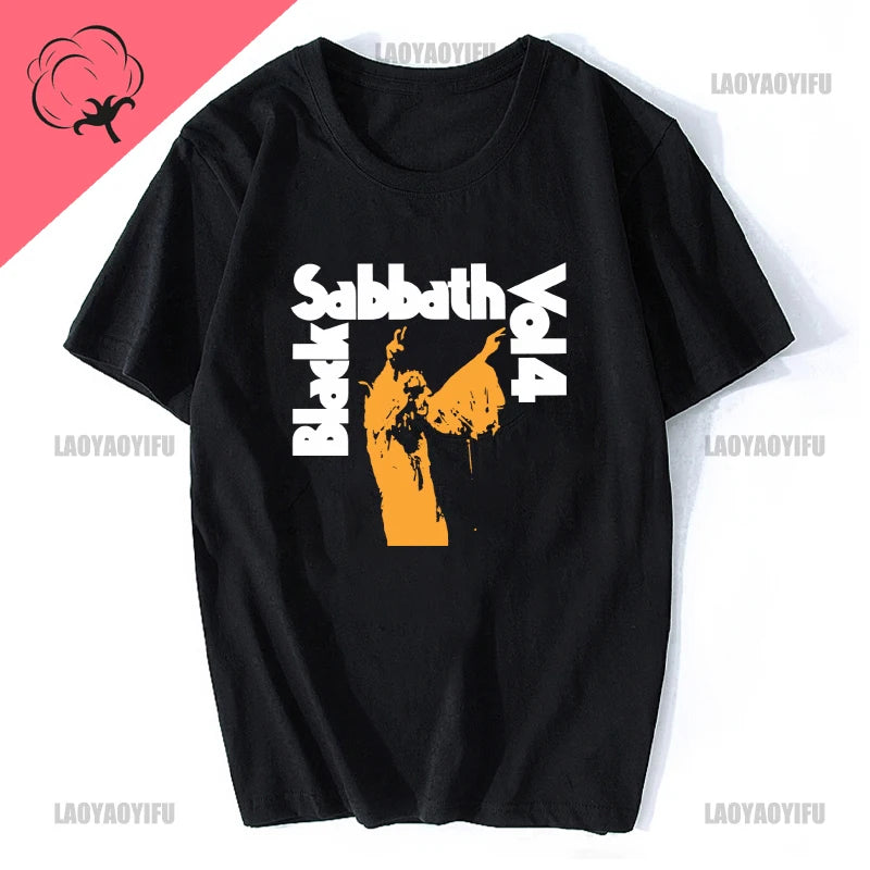 Men Women's Black Sabbath Rock Music T Shirts Cotton Tops Funny Short Sleeve O Neck Tee Shirt Gift Idea T-Shirt