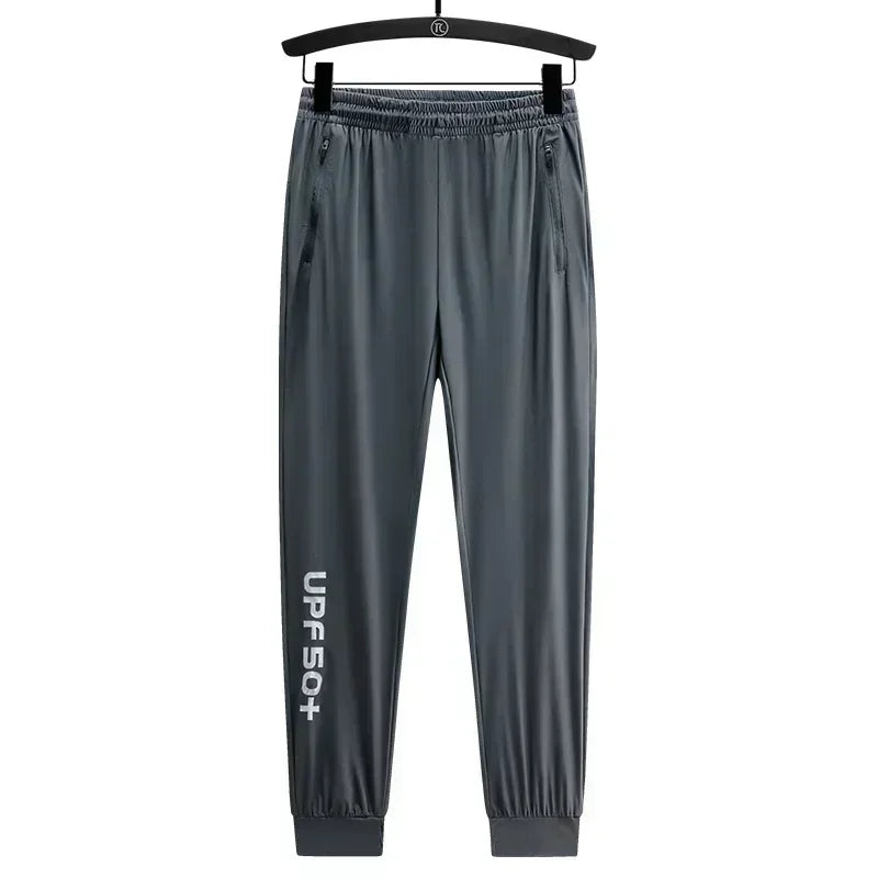 UPF50+Ice Silk Pants Summer Loose Breathable Quick Drying Slow Running Sports Fitness Pants Neutral Outdoor Mountaineering Pants