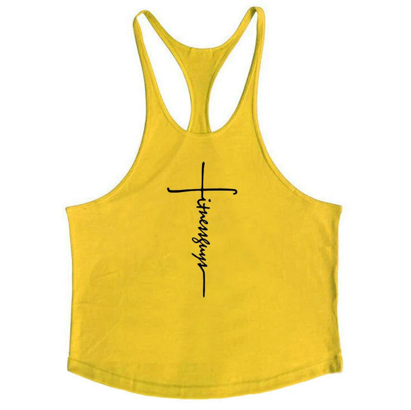 New Brand Gyms Clothing Mens Bodybuilding Tank Top Cotton Sleeveless Vest Sweatshirt Fitness Workout Sportswear Tops for Male
