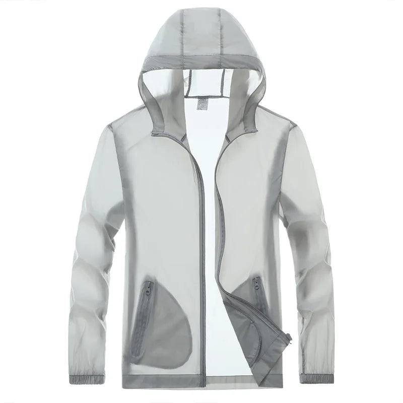 5XL 6XL 7XL 8XL Large Size Lightweight Hooded Jacket 2022 Summer Classic Style Breathable Men's Sun Protection Jacket