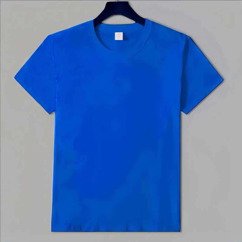 MRMT 2025 Brand New Man's 220g Pure Cotton T Shirt Men Man Solid Color Short Sleeved Combed Cotton Round Neck Thickening