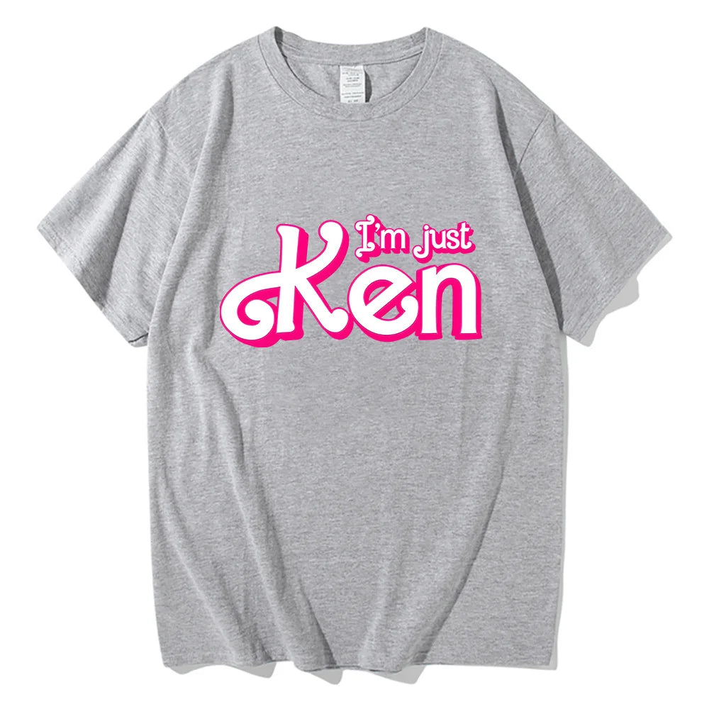 I'm Just Ken RyanGosling T-shir for Spring Round Neck Tee-shirt Graphic Printing Cotton Tshirt Ropa Hombre Comfortable Clothing