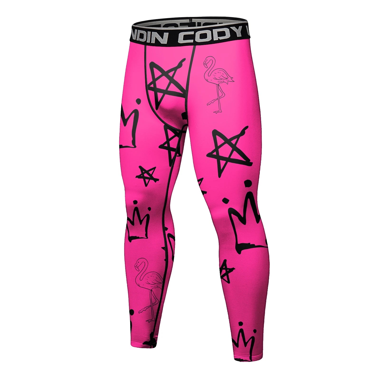 Cody Lundin Men's Jiu Jitsu Spats Stappling Compression Tights Pant Training BJJ No Gi Grappling Leggings Gym Fitness Trousers